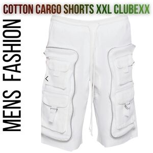 Long White Cargo Shorts for Men New With Tags XXL